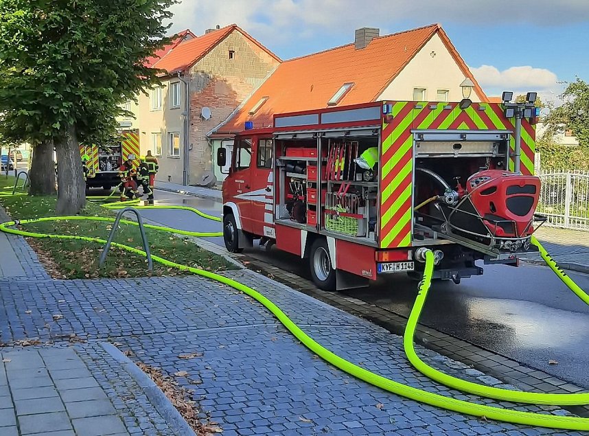 Schuppenbrand in Heldrungen