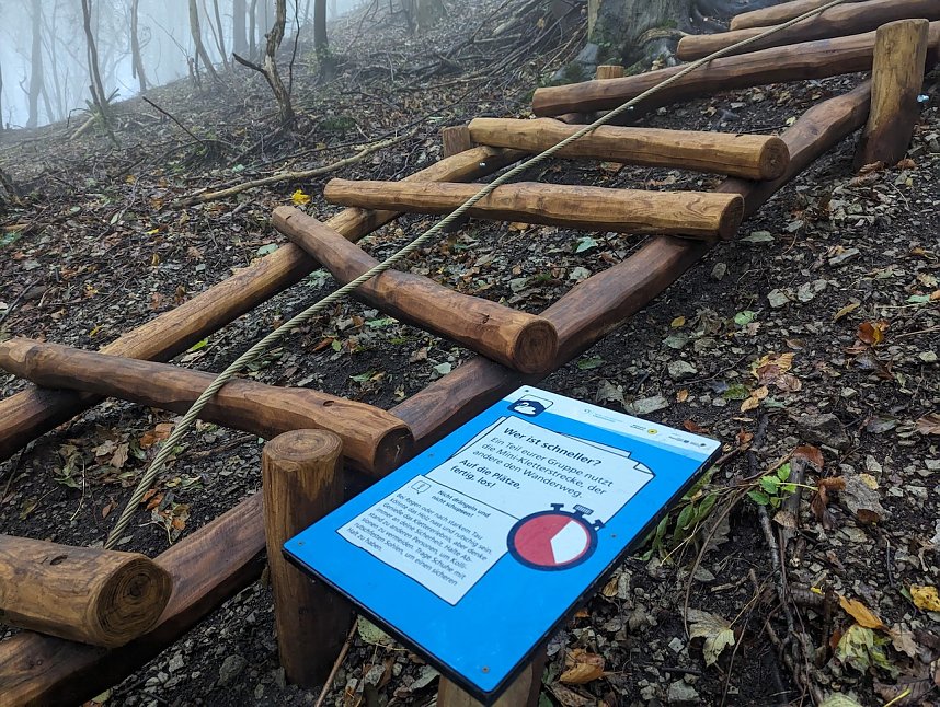 Der Frauenberg-Trai (Sondershausen) ist ein Familienerlebniswanderweg mit sieben verschiedene Erlebnisstationen