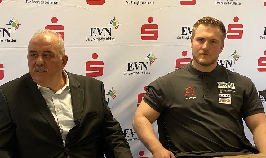 Impressionen aus der Pressekonferenz zum Nordhausen Indoor Kugelsto&szlig;en