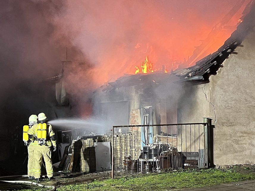 Feuer heute Morgen in Bebra
