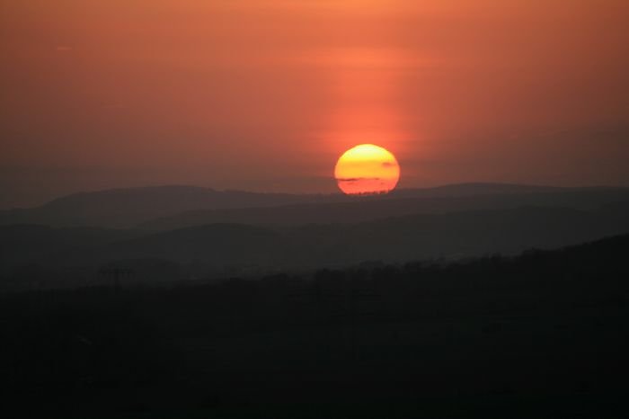 Sonnenuntergang - fotografiert vom Hainer Berg