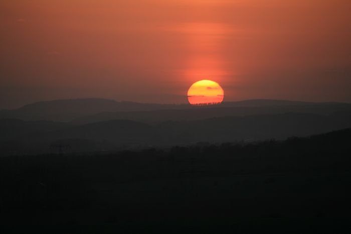 Sonnenuntergang - fotografiert vom Hainer Berg