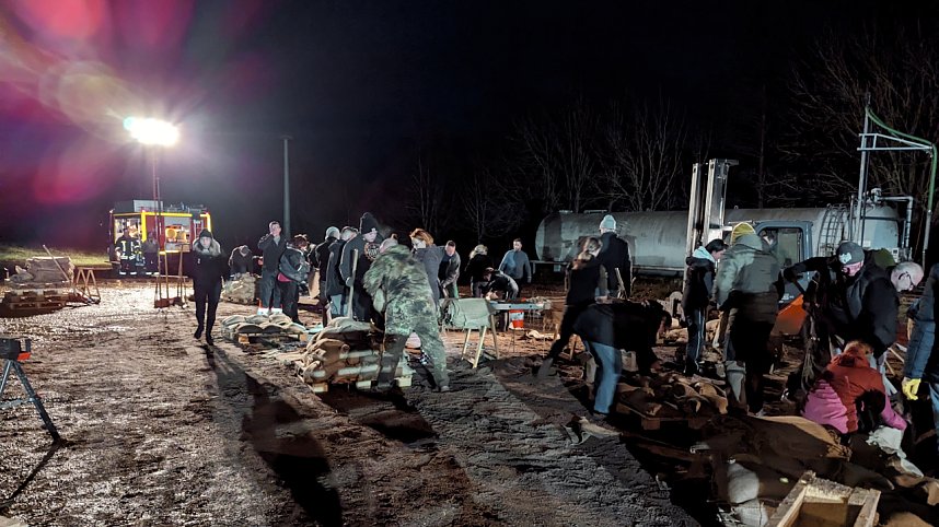 Wassermassen in Windehausen, Dezember 2023