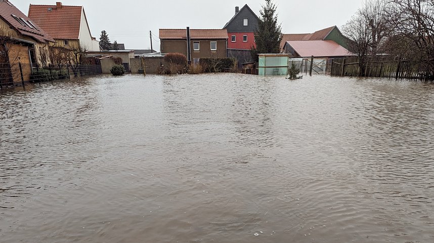 Wassermassen in Windehausen, Dezember 2023