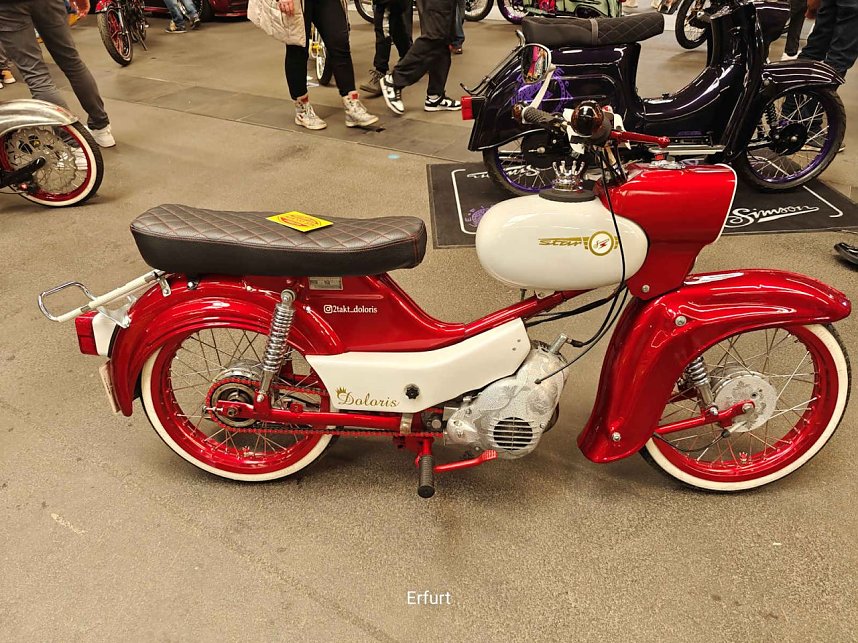 Peter Blei unterwegs auf der Motorradmesse