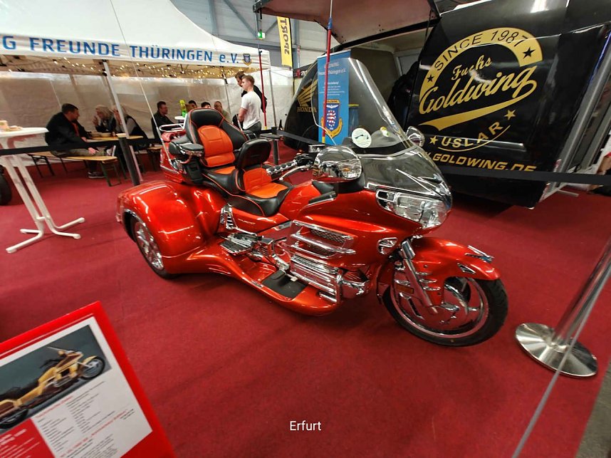 Peter Blei unterwegs auf der Motorradmesse