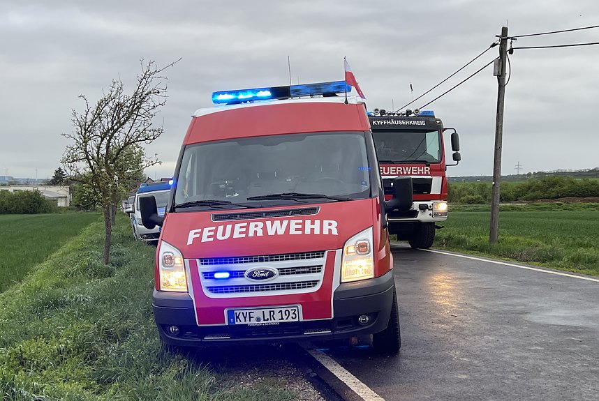 Schwerer Unfall am Montagmorgen auf der Ortsverbindung zwischen Rockstedt und Bellstedt im Kyffh&auml;userkreis
