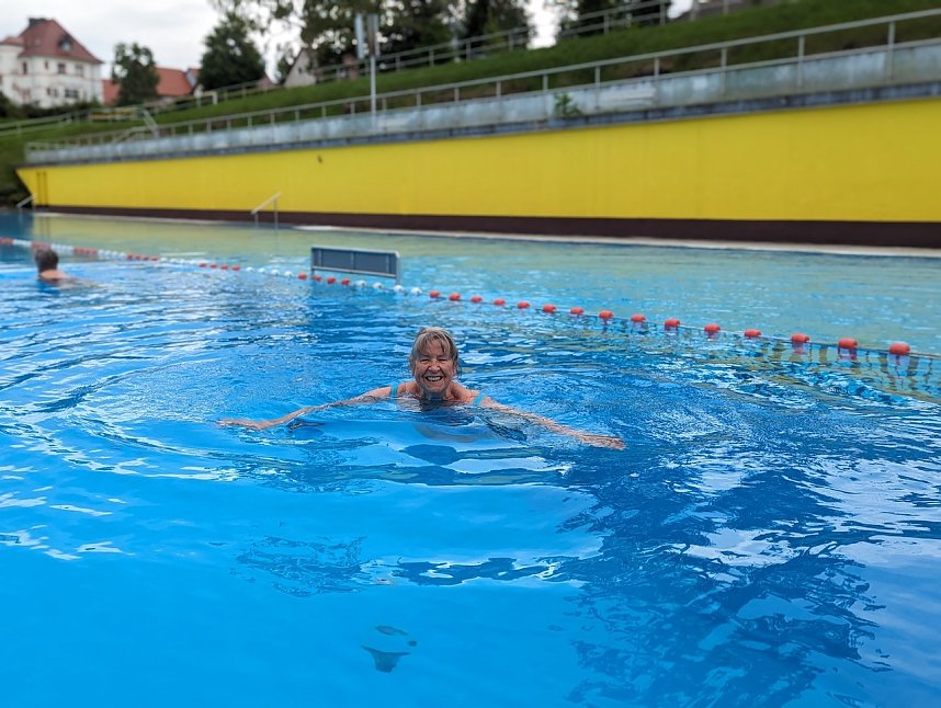 Anbaden im "Bergbad Sonnenblick" in Sondershausen