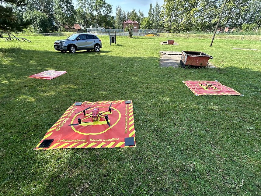 Feuerwehr-Drohnen-Einsatz im Kyffh&auml;userland bei einer &Uuml;bung