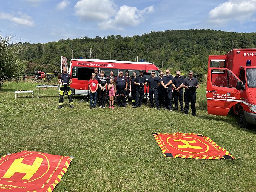 Feuerwehr-Drohnen-Einsatz im Kyffh&auml;userland bei einer &Uuml;bung