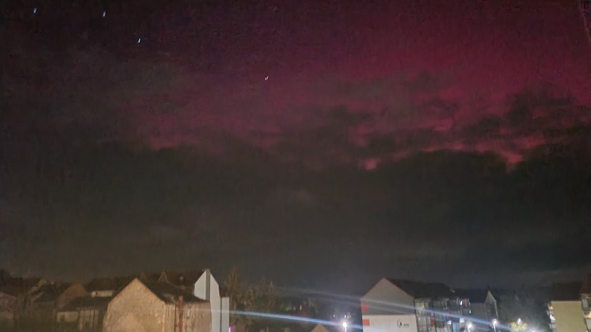 Polarlichter &uuml;ber Bleicherode