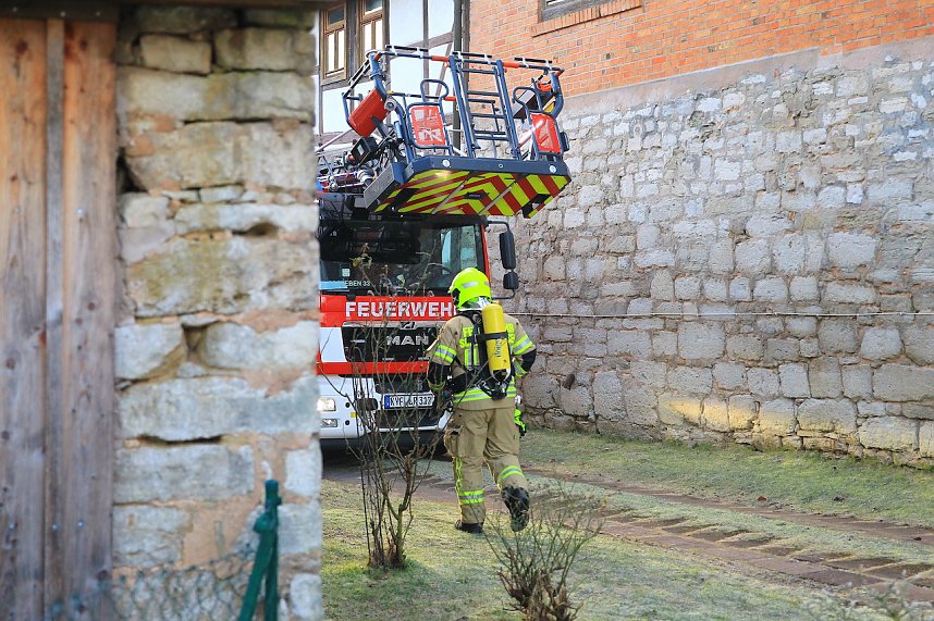 Scheunenbrand heute Morgen in Himmelsberg