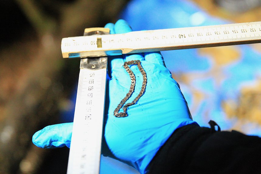 Spurensicherung am Fundort der &Uuml;berreste