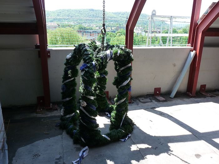 Bei Richtfest strahlte Sonne