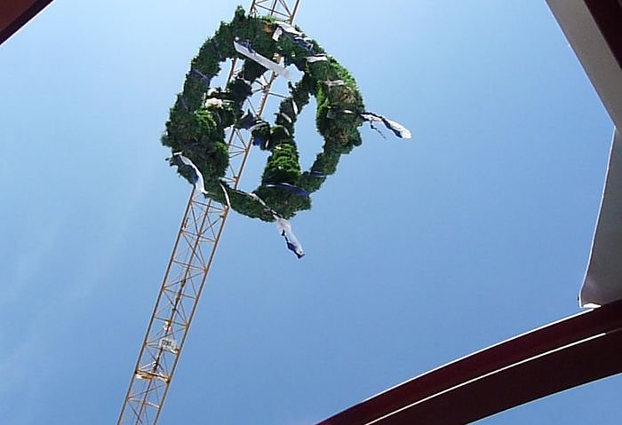 Bei Richtfest strahlte Sonne