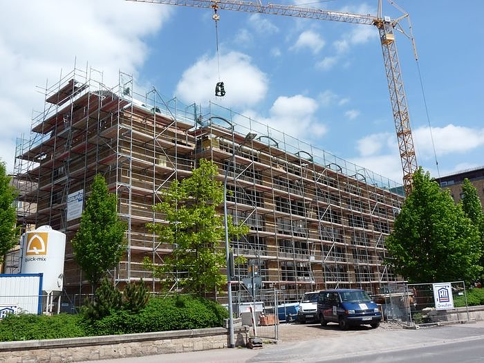 Bei Richtfest strahlte Sonne