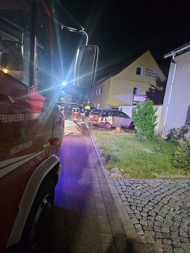 PKW-Brand in Heldrungen