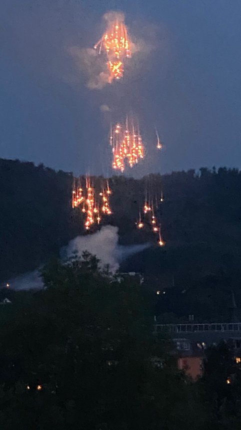 Feuerwerk zum Abschluss der Festwoche in Sondershausen