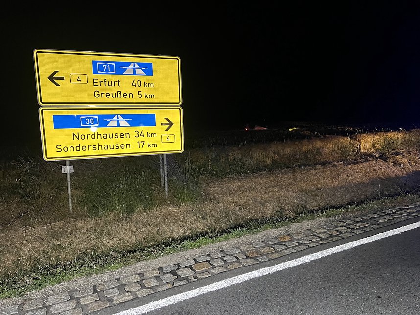 Unfall heute Nacht auf der B4