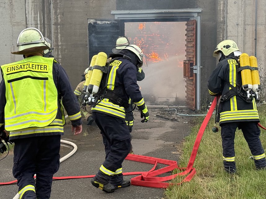 Brand in der Schie&szlig;anlage
