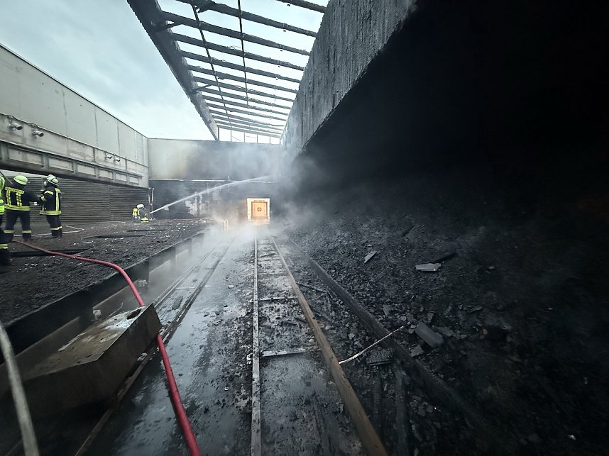 Brand in der Schie&szlig;anlage