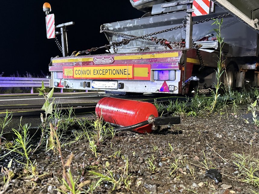 LKW-Brand auf der A38