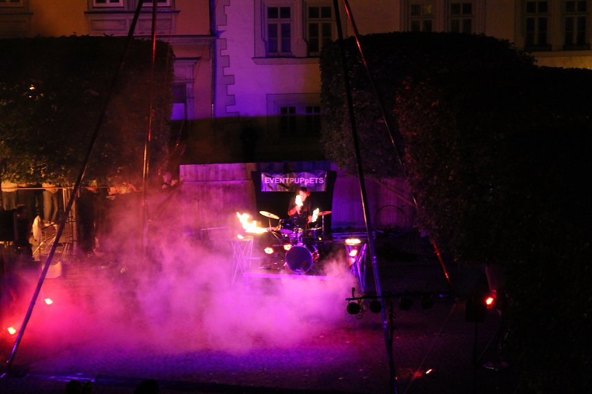 Spektakul&auml;re Feuershow von "EVENTPUPPETS" beim Mittelalterstadtfest in Bad Langensalza