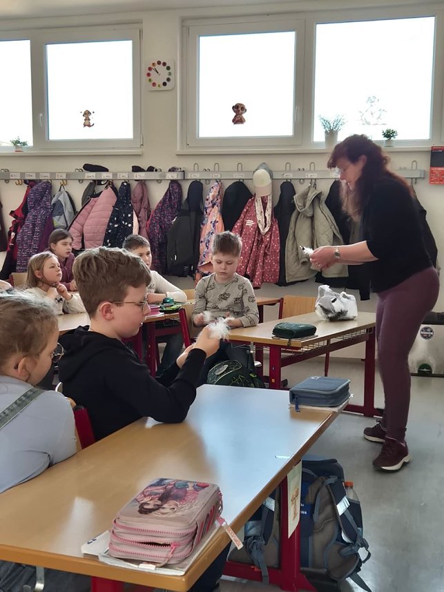 Um das Thema besonders anschaulich zu gestalten, brachte Frau Schr&ouml;ter verschiedeneExponate mit in den Unterricht.