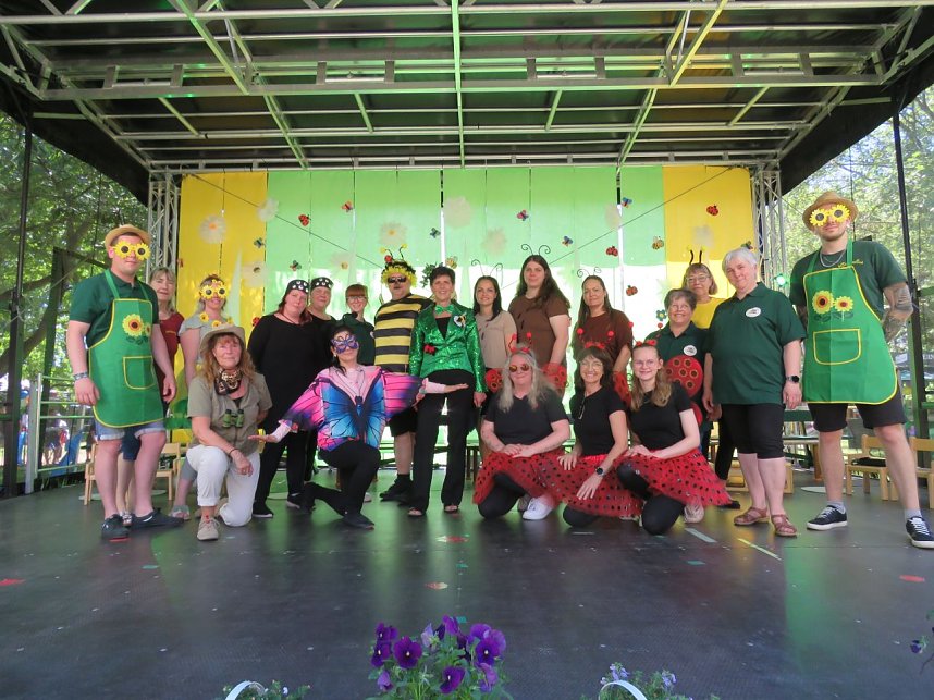 Das Stra&szlig;enfest der Kindervilla in Bad Frankenhausen wurde zum Wiesenfest