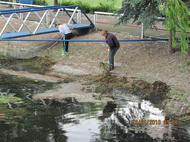Arbeitseinsatz im Schwimmbad