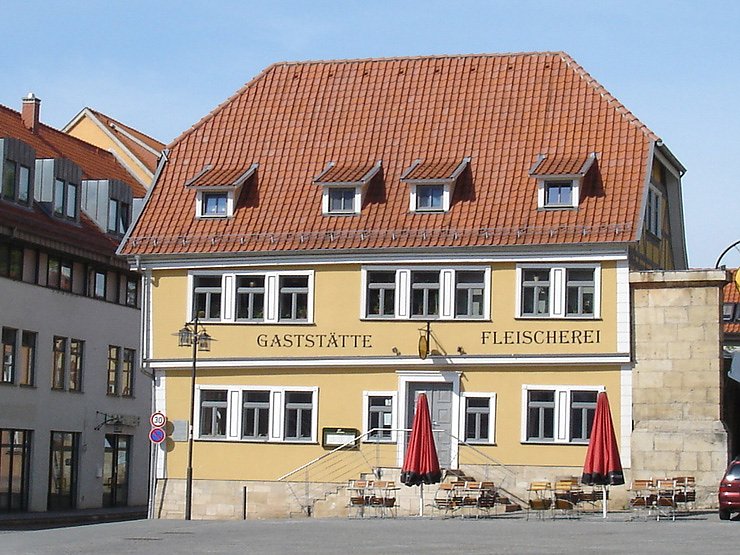 Alte Posthalterei am Markt vor dem Brand