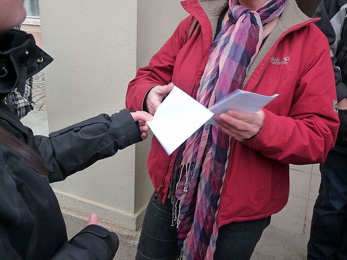 Fahnenaktion in Sondershausen