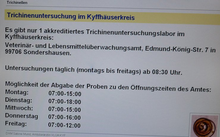 Trichinenlabor offen