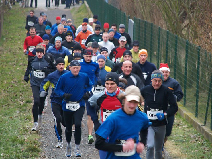 Feld des Rabenswaldburglaufs