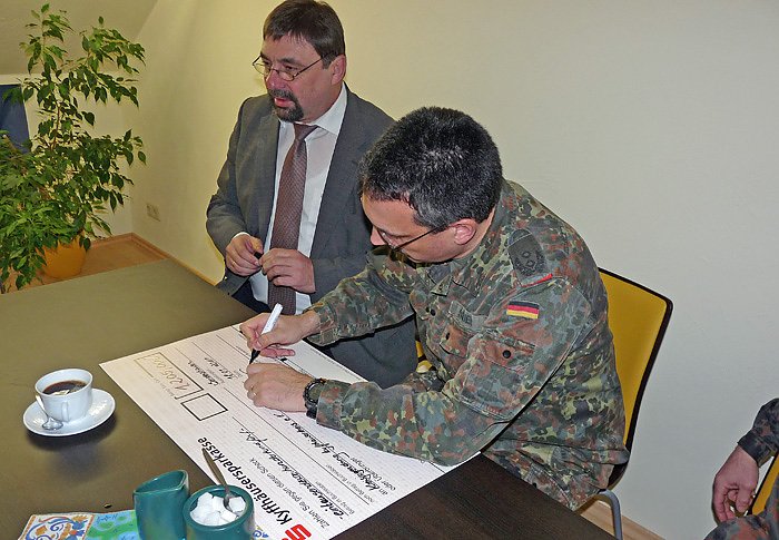 &Uuml;bergabe Scheck