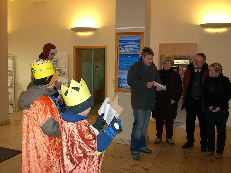 Sternensinger im Landratsamt 2008 - Text gereicht