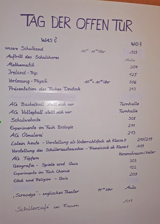 Offene T&uuml;r Scholl-Gymnasium